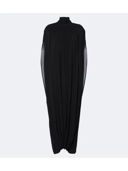 Rochie maxi Tove din jerseu drapată negru