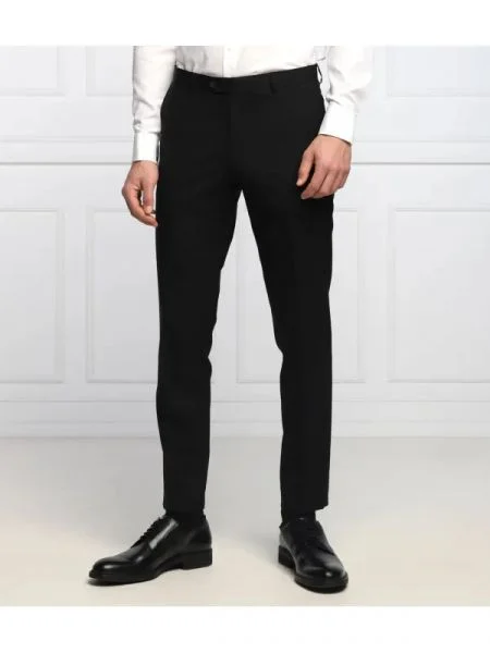 Oscar Jacobson De lână pantaloni Denz negru