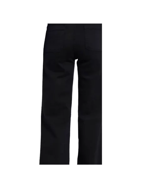Pantaloni Maison Hotel cu broderie negru