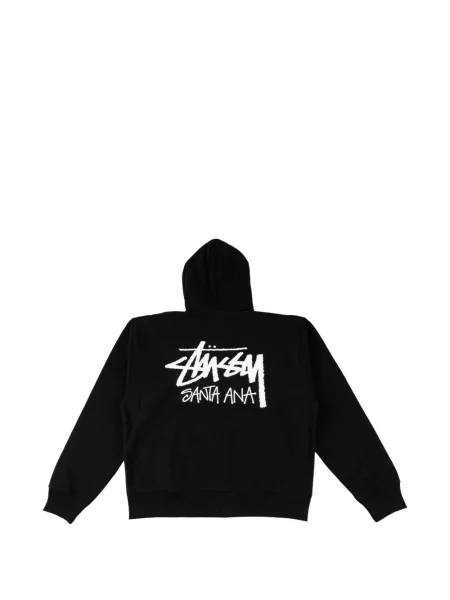 Hanorac cu glugă Stüssy cu imagine negru