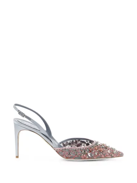 Pantofi cu toc Rene Caovilla slingback roz