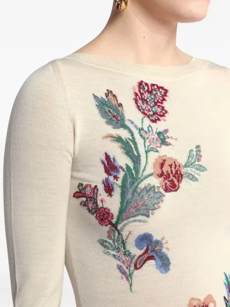Pulover Etro cu model floral din jacard