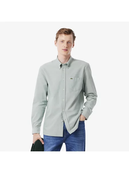 Lacoste Koszula Oxford O Regularnym Kroju biały