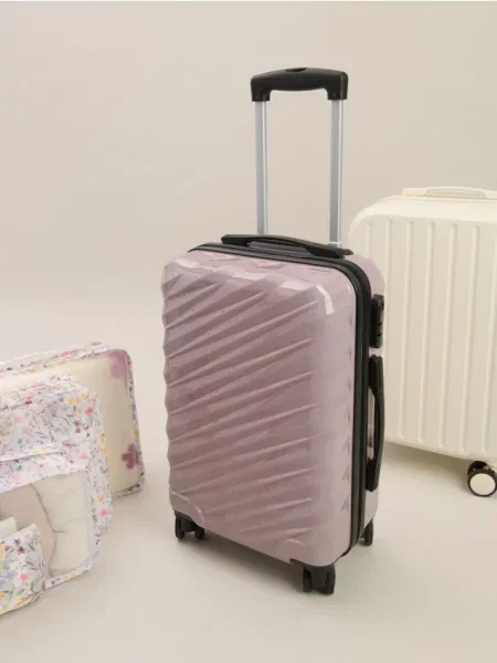 Валіза з блискітками пастельний рожевий