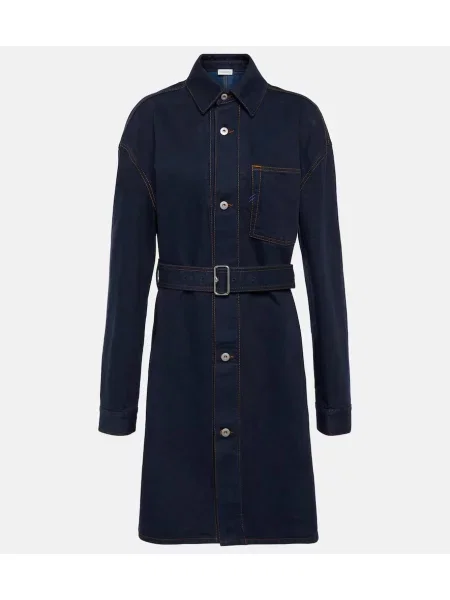 Rochie din denim Burberry de costum albastru