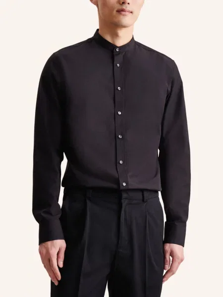 Seidensticker Koszula Biznesowa O Kroju Slim Fit schwarz czarna