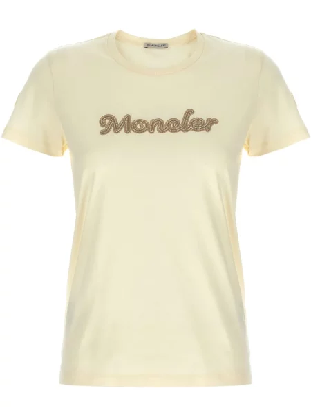 Tricou Moncler cu broderie alb