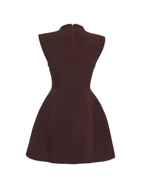 Rochie mini 424 fără mâneci cu două rânduri de nasturi roșu