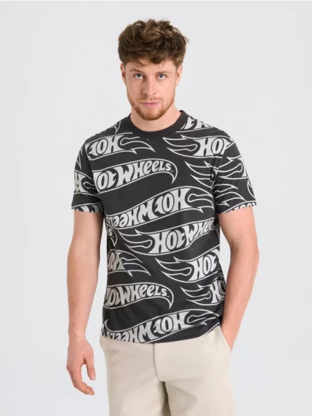 Sinsay Tričko Hot Wheels šedá