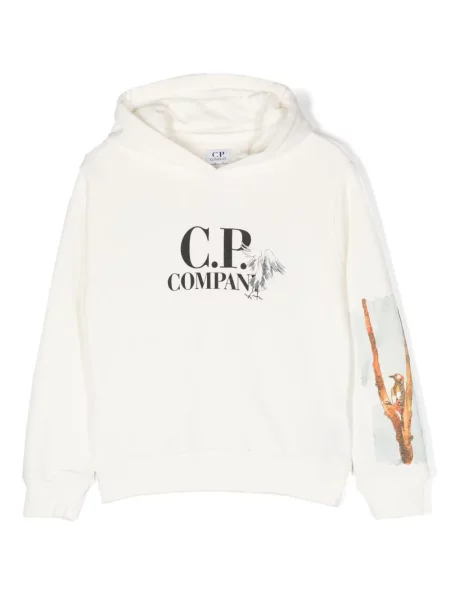 Bluza z kapturem dziecięca C.p. Company biała
