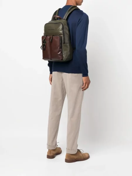 Rucsac Piquadro cu autograf verde