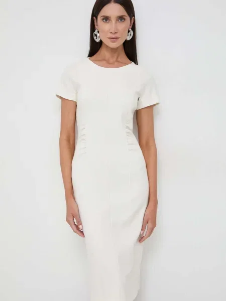 BOSS rochie mini mulata alb