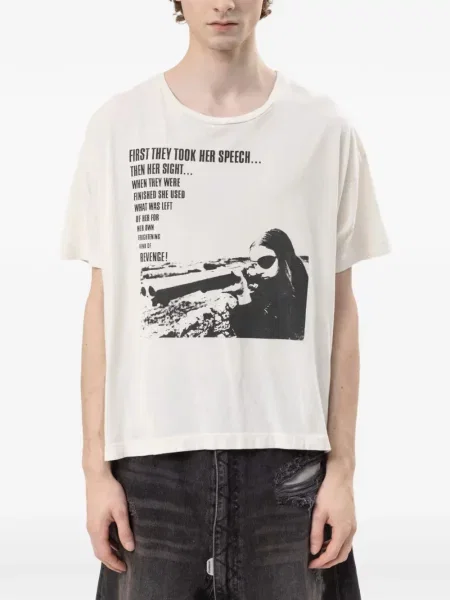 Tricou Marking Distance cu imagine alb