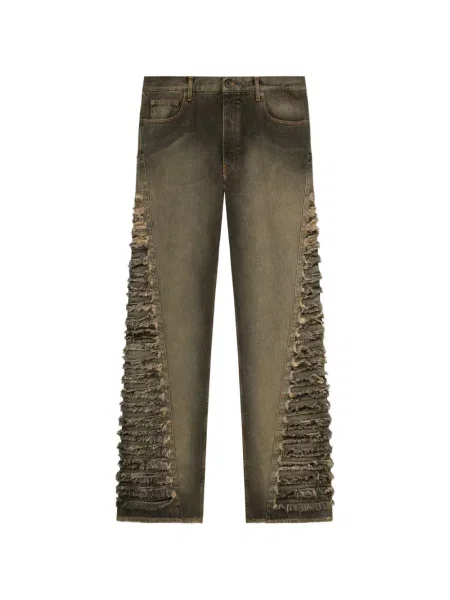 Blugi Off-white zdrențuiți cu 5 buzunare alb