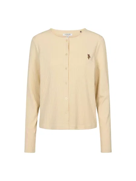 U.S. POLO ASSN. Kardigan Maise pastelově žlutá