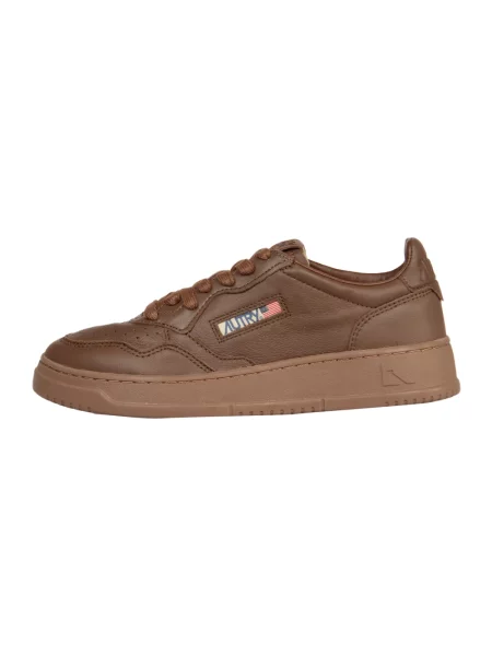 Sneakersy Autry skórzane brązowe