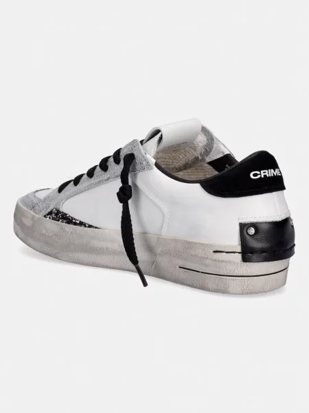Crime London DELUXE sneakersy skórzane białe