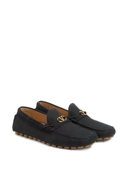 Pantofi loafer Valentino Garavani din piele de căprioară negru