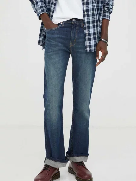 Kavbojke Levi's SLIM BOOT CUT mornarsko modra