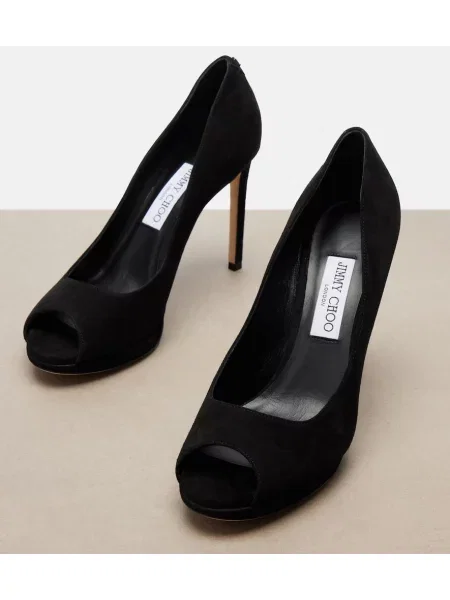 Semišové lodičky Jimmy Choo čierna
