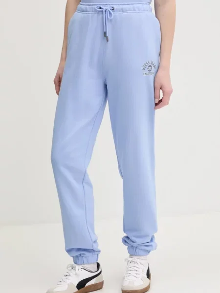 Guess Jeans spodnie dresowe niebieskie