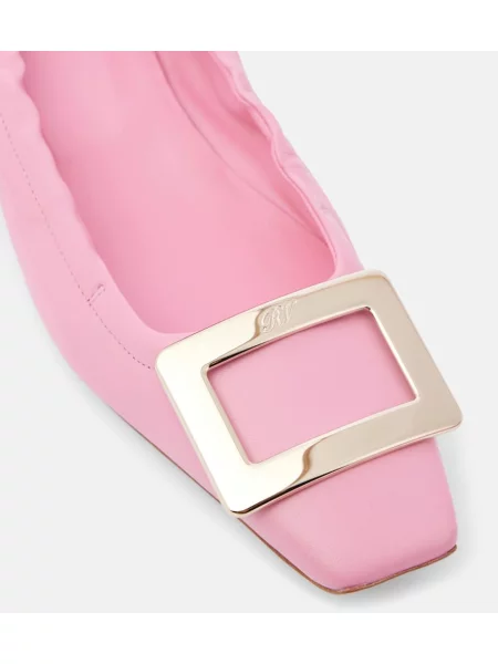 Balerini Roger Vivier din piele roz
