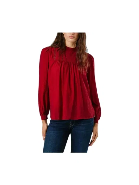 Bluzka Pepe Jeans boho czerwona