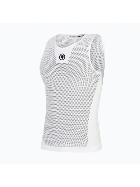Мъжки колоездачен суитчър Endura Fishnet II Sleeveless Baselayer white бяло