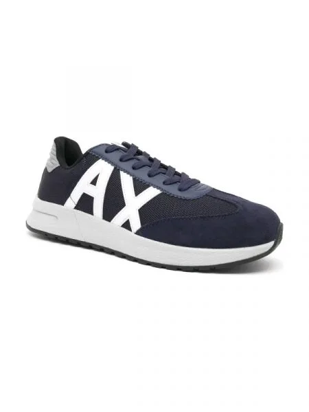 Armani Exchange Sneakers cu adaos de piele