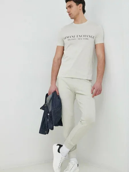 Armani Exchange Tepláky zelené