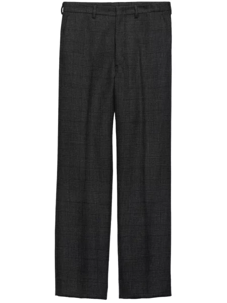 Pantaloni Prada în carouri gri