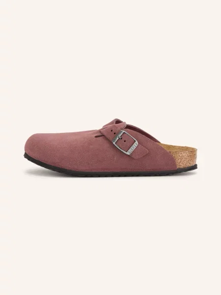 Birkenstock Klapki Boston Kids Leve Pepper Suede Leather rosa
