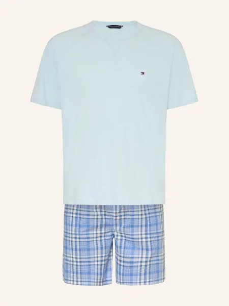 Tommy Hilfiger Pyžamo Typu Shorty modrá / tmavě modrá bílá