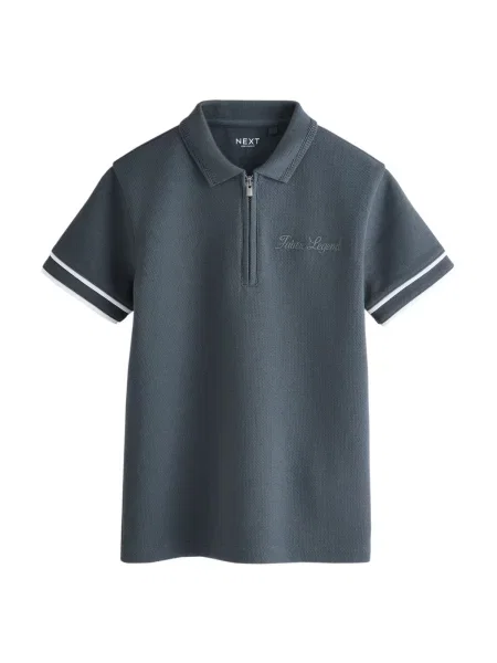 Next Tricou gri grafit alb