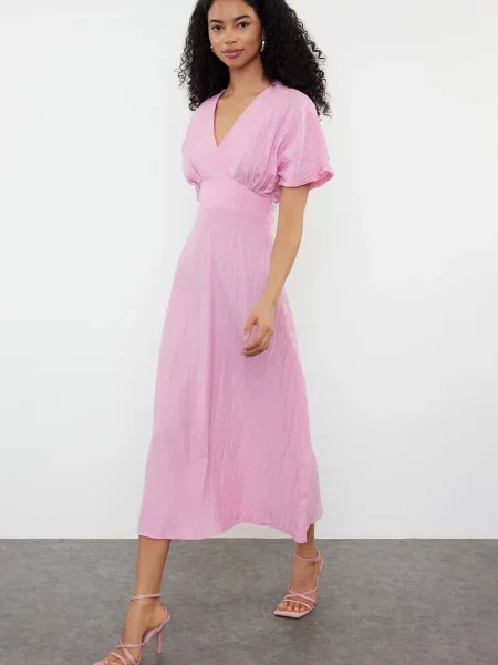 Rochie maxi Trendyol cu decolteu în V în linie A