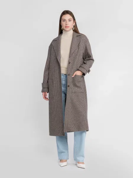 Пальто Arber вовна/поліестер сірий