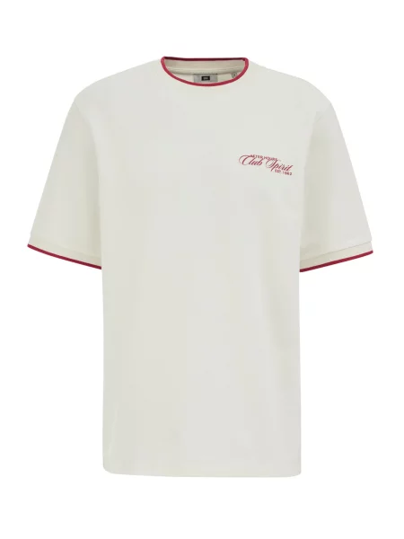 WE Fashion Tricou roșu / murdar alb
