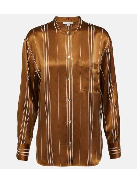 Cămașă Vince de mătase cu dungi