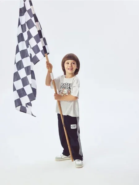 Reserved Tricou din Cars deschis gri