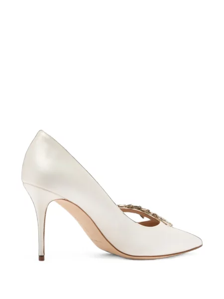 Pantofi cu toc Manolo Blahnik alb