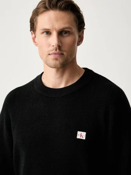 Calvin Klein Jeans пуловер мъжки от черно