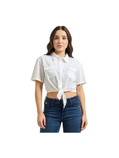 Koszula z krótkim rękawem Guess z krótkim rękawem biała