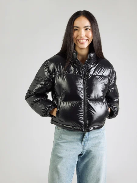 Calvin Klein Jeans Geacă de iarnă negru alb