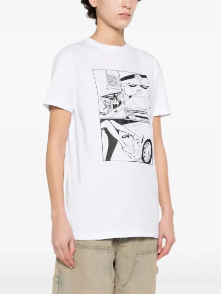 Tricou Circus Hotel cu imagine alb