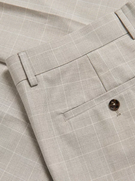 Клетчатые брюки Reserved бежевые