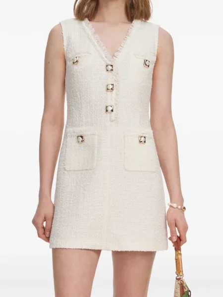 Bouclé rochie mini Self-portrait