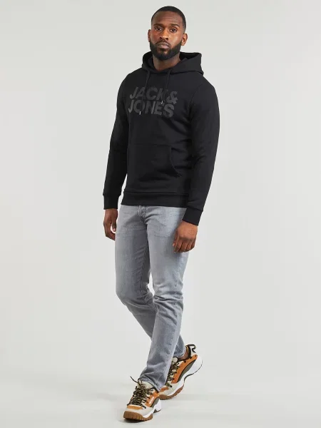 Kapucnis szvetter Jack & Jones autogrammal fekete