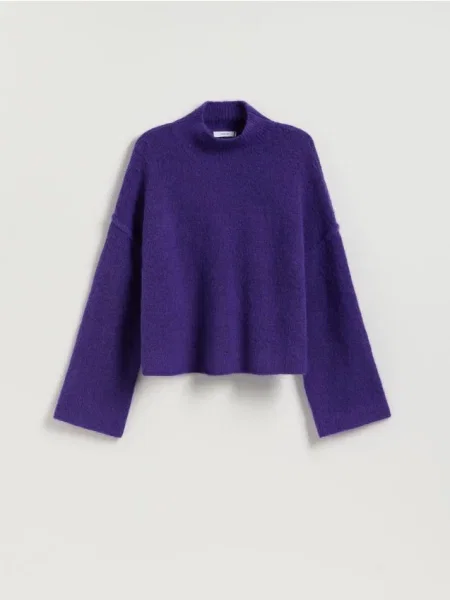 Reserved Pulover cu guler rulat violet