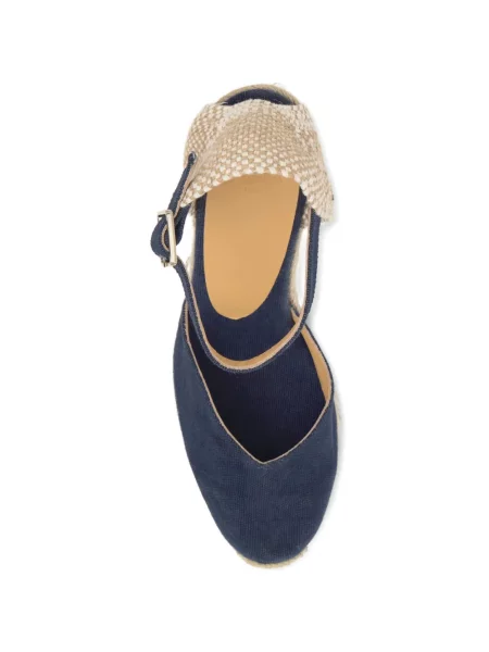 Espadrile Castaner cu pană albastru