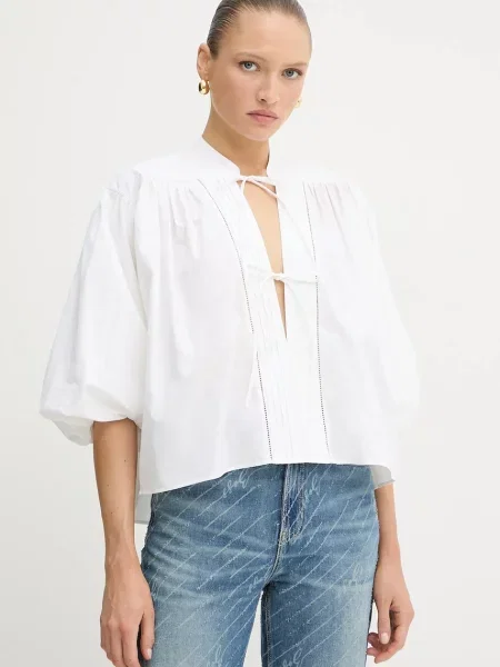 Boss Bluzka Bales weiss biała